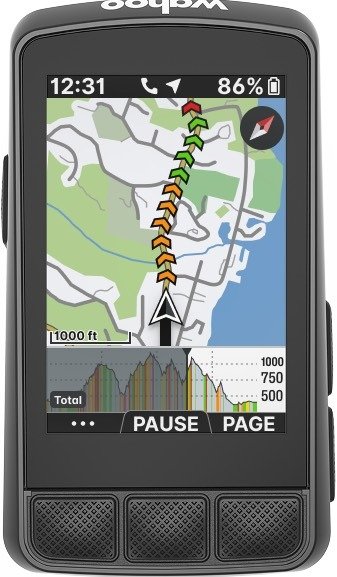 Wahoo Bolt 3 — Mapa con perfil de elevación