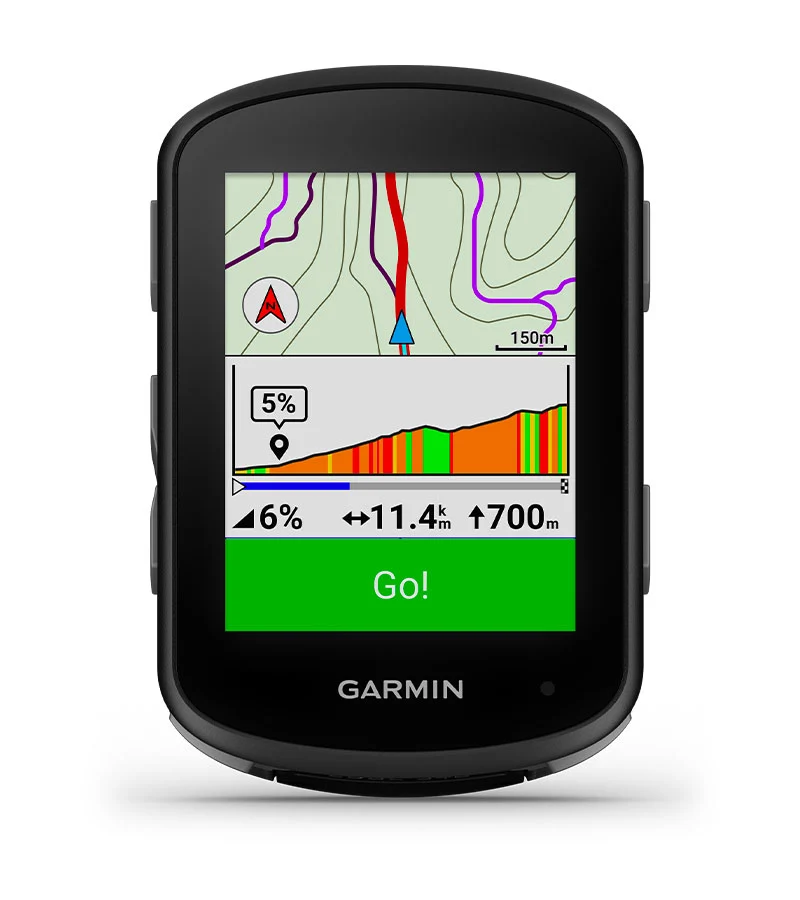ClimbPro en acción en el Garmin Edge 540 durante una subida