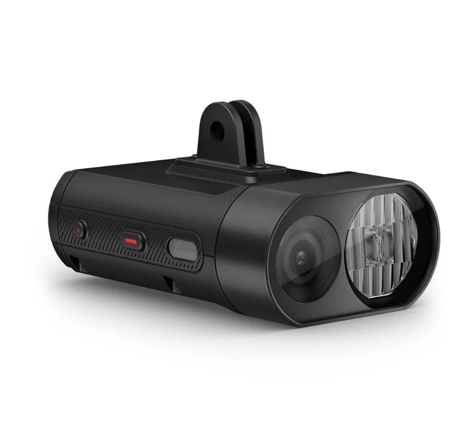 Imagen captada por la cámara 4K de la Garmin Varia Vue con matrícula visible